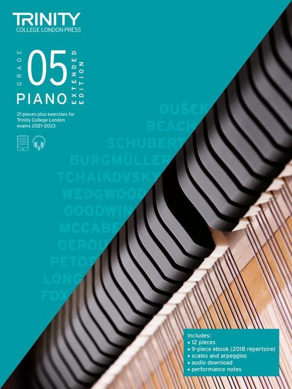 Trinity Piano Exam Pieces & Exercises 2021-2023 Extended Edition- Grade 5