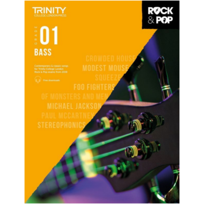 Trinity Rock & Pop From 2018 Bass - Grade 1-Guitar & Folk-Trinity College London-Engadine Music