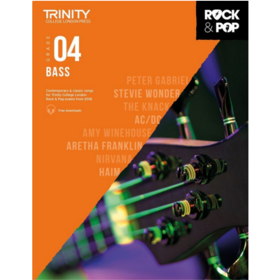 Trinity Rock & Pop From 2018 Bass - Grade 4-Guitar & Folk-Trinity College London-Engadine Music