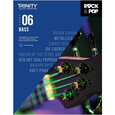Trinity Rock & Pop From 2018 Bass - Grade 6-Guitar & Folk-Trinity College London-Engadine Music