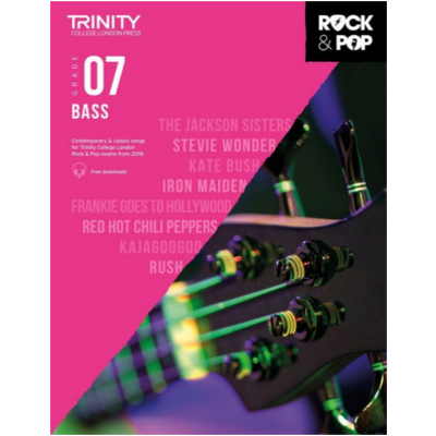 Trinity Rock & Pop From 2018 Bass - Grade 7-Guitar & Folk-Trinity College London-Engadine Music