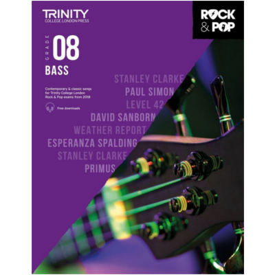 Trinity Rock & Pop From 2018 Bass - Grade 8-Guitar & Folk-Trinity College London-Engadine Music