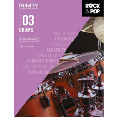 Trinity Rock & Pop From 2018 Drums - Grade 3-Percussion-Trinity College London-Engadine Music
