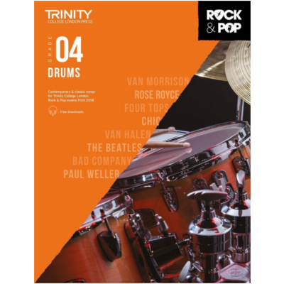 Trinity Rock & Pop From 2018 Drums - Grade 4-Percussion-Trinity College London-Engadine Music