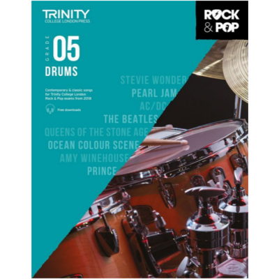 Trinity Rock & Pop From 2018 Drums - Grade 5-Percussion-Trinity College London-Engadine Music