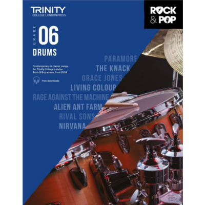 Trinity Rock & Pop From 2018 Drums - Grade 6-Percussion-Trinity College London-Engadine Music