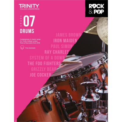 Trinity Rock & Pop From 2018 Drums - Grade 7-Percussion-Trinity College London-Engadine Music