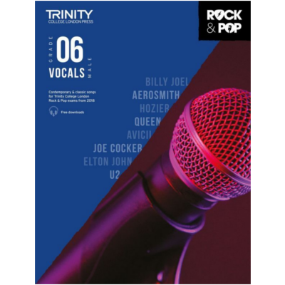 Trinity Rock & Pop From 2018 Male Vocals - Grade 6-Vocal-Trinity College London-Engadine Music