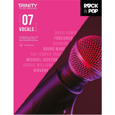 Trinity Rock & Pop From 2018 Male Vocals - Grade 7-Vocal-Trinity College London-Engadine Music