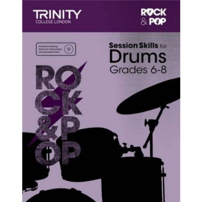 Trinity Rock & Pop From 2018 Session Skills for Drums - Grades 6-8-Percussion-Trinity College London-Engadine Music
