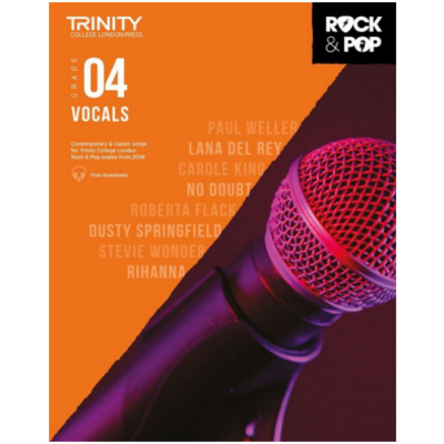 Trinity Rock & Pop From 2018 Vocals - Grade 4-Vocal-Trinity College London-Engadine Music