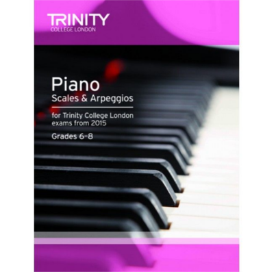 Trinity Scales & Arpeggios from 2015 - Grades 6-8-Piano & Keyboard-Trinity College London-Engadine Music
