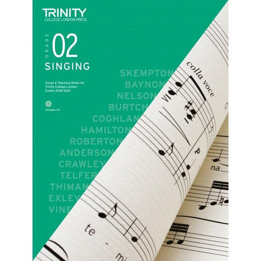 Trinity Singing Exam Pieces 2018-2021 - Grade 2 Bk/CD-Vocal-Trinity College London-Engadine Music