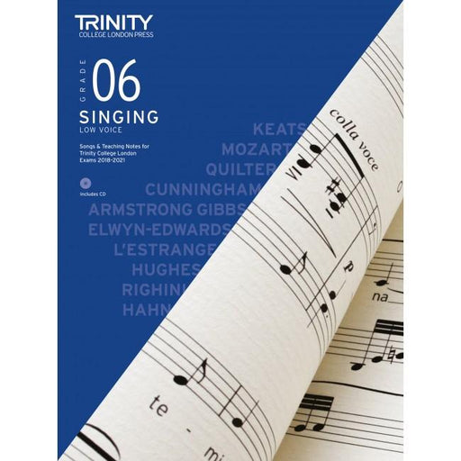 Trinity Singing Exam Pieces 2018-2021 - Grade 6 Low Voice Bk/CD-Vocal-Trinity College London-Engadine Music