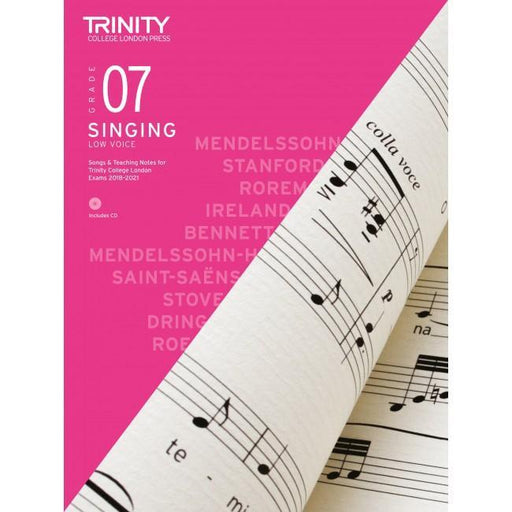 Trinity Singing Exam Pieces 2018-2021 - Grade 7 Low Voice Bk/CD-Vocal-Trinity College London-Engadine Music