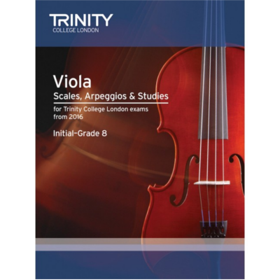 Trinity Viola Scales, Arpeggios & Studies From 2016 - Initial-Grade 8-Strings-Trinity College London-Engadine Music