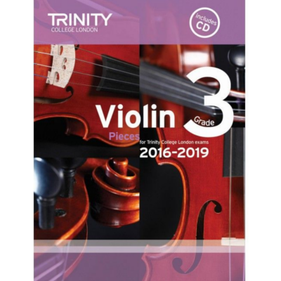 Trinity Violin Exam Pieces 2016-2019 - Grade 3 Bk/CD-Strings-Trinity College London-Engadine Music