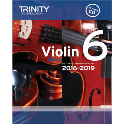Trinity Violin Exam Pieces 2016-2019 - Grade 6 Bk/CD-Strings-Trinity College London-Engadine Music