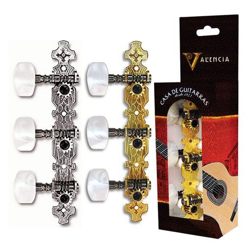 Valencia Classical Machine Heads Pearloid Buttons