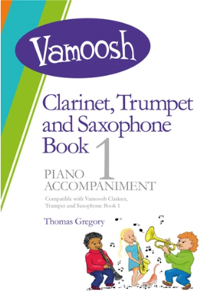 Vamoosh Clarinet, Trumpet and Saxophone Book 1 Piano Accompaniment-Woodwind Method-Vamoosh Music-Engadine Music