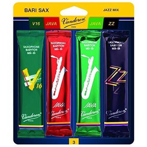 Vandoren Jazz Mix Baritone Saxophone Reeds Pack of 4-Soprano Saxophone Reeds-Vandoren-Engadine Music