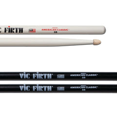 Vic Firth American Classic Series 5B Drum Sticks - Black or White