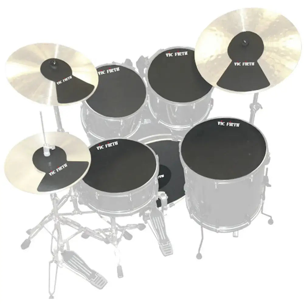 Vic Firth VFMUTEPP6 Mute Pack w/10 12 14 16 22 Hi-Hat + Cymbal x2