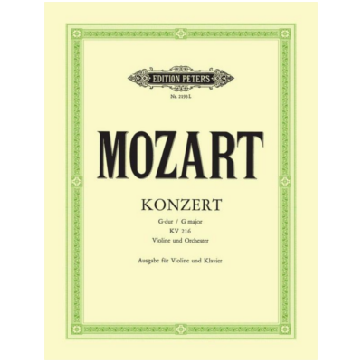 Violin Concerto No. 3 in G K. 216, Wolfgang Amadeus Mozart-Strings-Edition Peters-Engadine Music