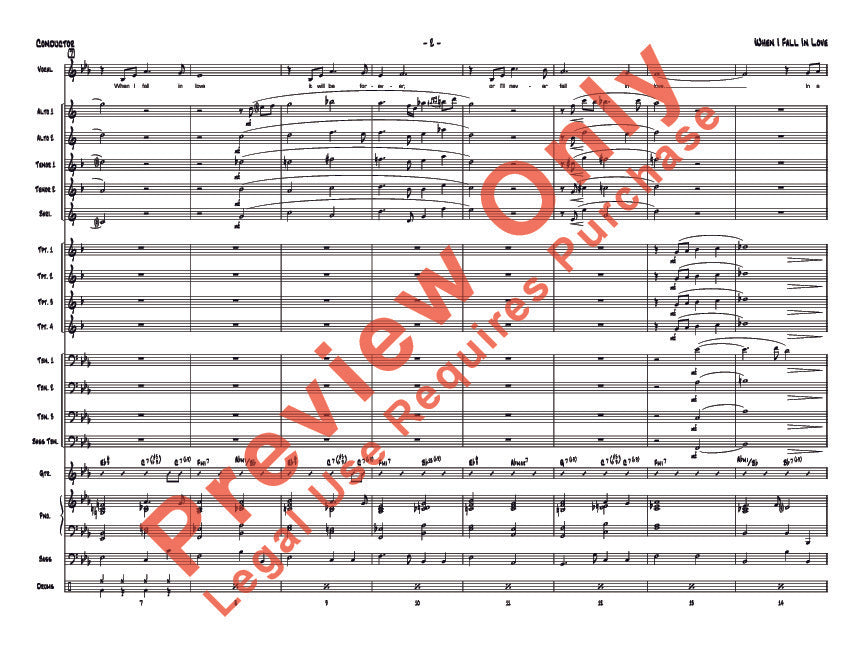 When I Fall in Love - Jazz Ensemble Grade 3.5
