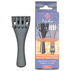 Wittner Violin Tailpiece with String Adjusters & Tailpiece Gut