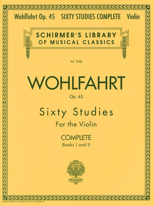 Wohlfahrt - 60 Studies, Op. 45 Complete, Violin-Strings-G. Schirmer, Inc.-Engadine Music