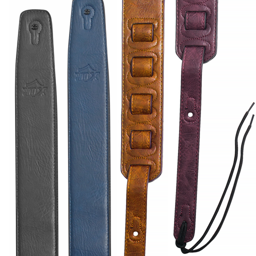 XTR 2 1/2" Garment Leather with Leather Backing Guitar Strap - Various