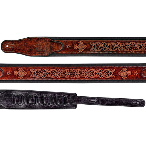 XTR 2 1/2" Genuine Leather Textured Guitar Strap - Various