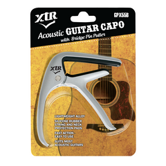 XTR Capo With Bridge Pin Puller for Acoustic Guitar