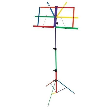 Xtreme Fold Up Music Stand Harlequin Design Rainbow Colours
