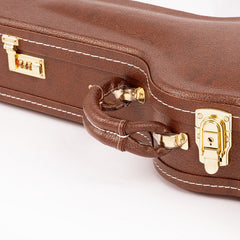 Xtreme Les Paul Shaped Guitar Case Traditional Brown Vinyl