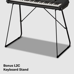 Yamaha PSRE383 Digital Keyboard - Portable Touch Sensitive BONUS Stand