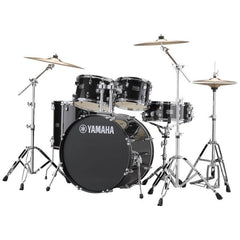 Yamaha Rydeen Euro Student Acoustic Drum Kit-Acoustic Drum Kit-Yamaha-Black Glitter-Engadine Music