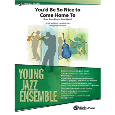 Youd Be So Nice to Come Home To, Cole Porter Arr. Paul Baker Stage Band Chart Grade 2-Stage Band chart-Alfred-Engadine Music