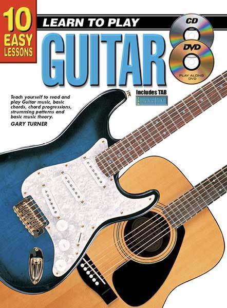 10 Easy Lessons Learn To Play Guitar Book/CD/DVD