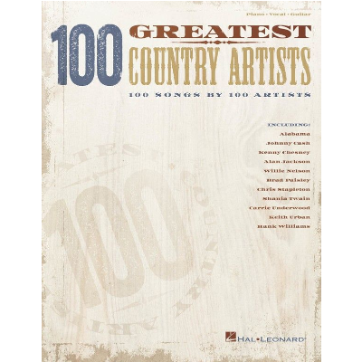 100 Greatest Country Artists - Piano, Guitar & Vocal-Piano Vocal & Guitar-Hal Leonard-Engadine Music