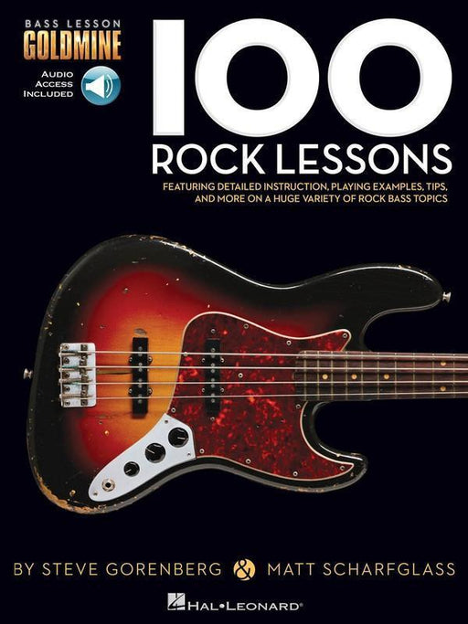 100 Rock Lessons, Bass Guitar-Guitar & Folk-Hal Leonard-Engadine Music
