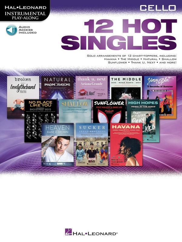 12 Hot Singles for Cello-Strings-Hal Leonard-Engadine Music