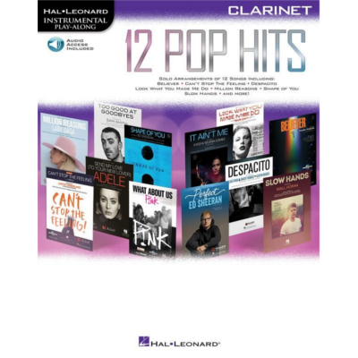 12 Pop Hits - Clarinet-Woodwind-Hal Leonard-Engadine Music