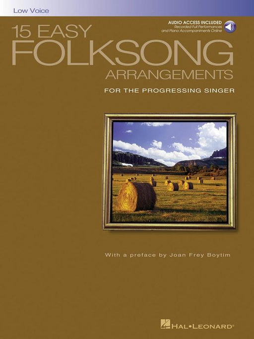15 Easy Folksong Arrangements, Low Voice-Vocal-Hal Leonard-Engadine Music