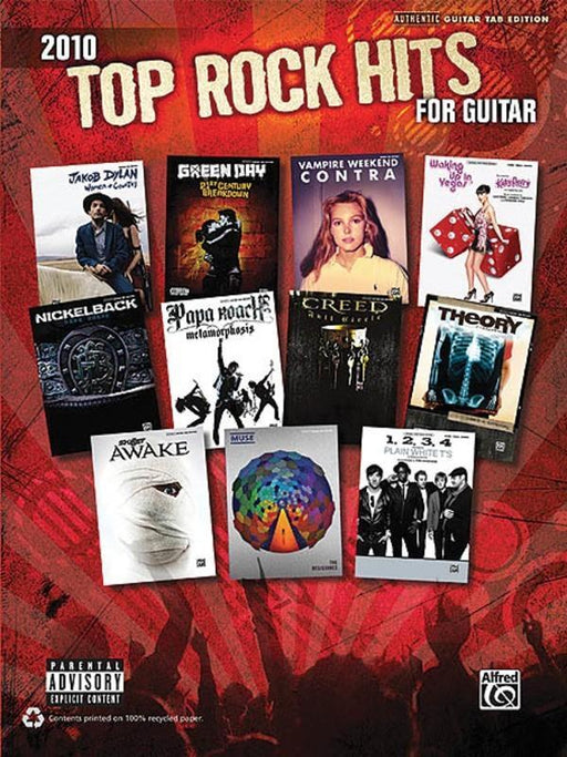 2010 Top Rock Hits for Guitar, Guitar TAB