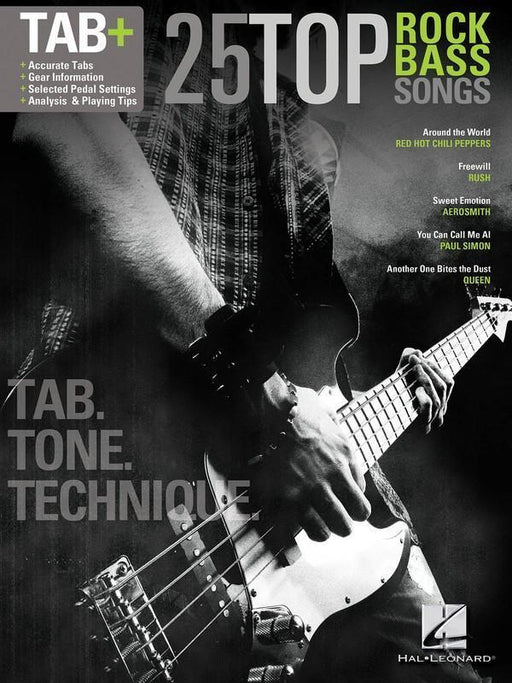 25 Top Rock Bass Songs-Guitar & Folk-Hal Leonard-Engadine Music