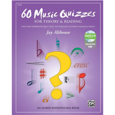 60 Music Quizzes for Theory and Reading - Bk/CD-Classroom Resources-Alfred-Engadine Music
