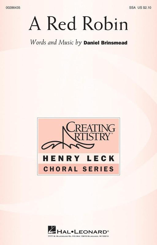 A Red Robin, Daniel Brinsmead Choral SSA-Choral-Hal Leonard-Engadine Music