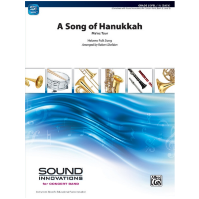 A Song of Hanukkah, Hebrew Folk Song Concert Band Chart Grade 1.5-Concert Band Chart-Alfred-Engadine Music
